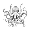 octopus drinks wine tattoo  tattoo design idea