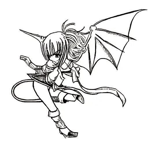 scissor demon dragon  tattoo design idea