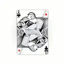 ace and joker playing card  tattoo design idea