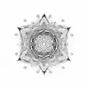 Mandala with name harsh and wings  tattoo design idea