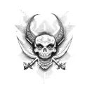 drakon scull tattoo design idea