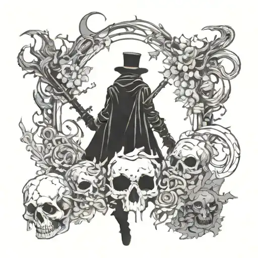 game bloodborne inspired tattoo design featuring characters tattoo design idea