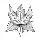 fall leaves tattoo design idea