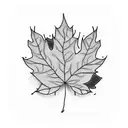 fall leaves tattoo design idea