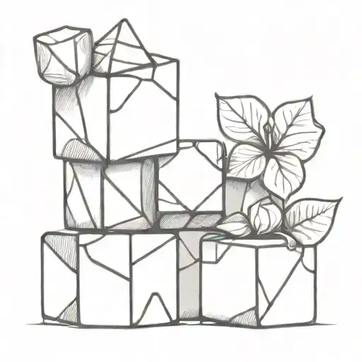 sugar cubes tattoo design idea