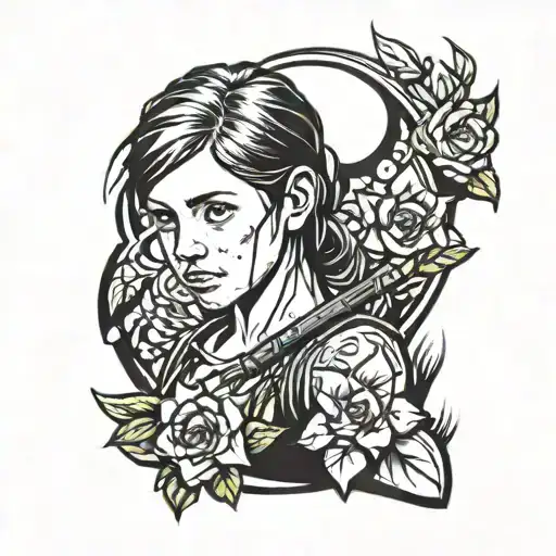 The last of us ellie tattoo design idea