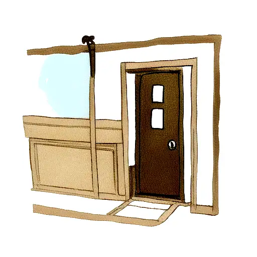 door monster  tattoo design idea