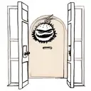 door monster  tattoo design idea