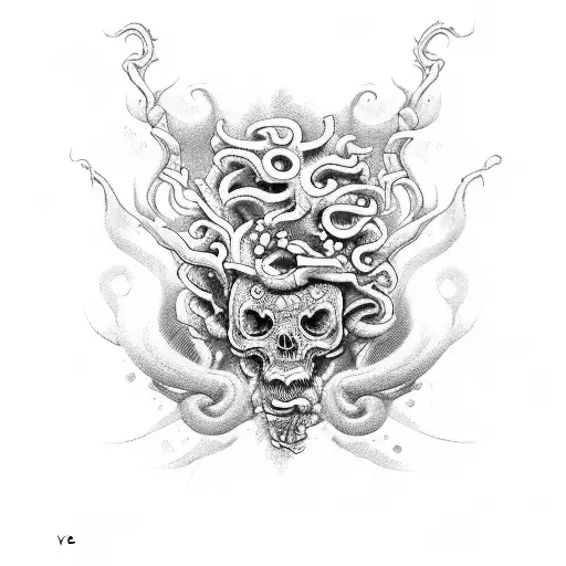 medusa de mar tattoo design idea