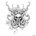 medusa de mar tattoo design idea
