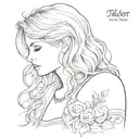 Taylor swift lyrics tattoo design idea