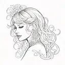 Taylor swift lyrics tattoo design idea