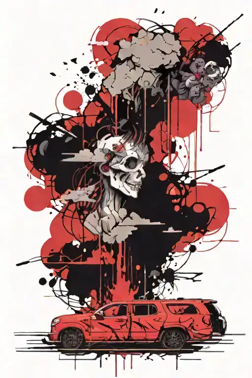 blackout sleeve with lavender field  tattoo design idea