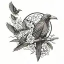 Itachi Uchiha with crows tattoo design idea