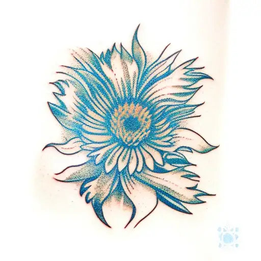 cornflower blossoms tattoo design idea
