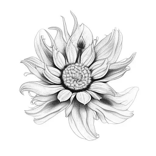 cornflower blossoms tattoo design idea