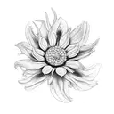 cornflower blossoms tattoo design idea