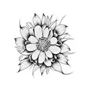 cornflower blossoms tattoo design idea