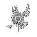 cornflower tattoo design idea