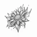 cornflower tattoo design idea