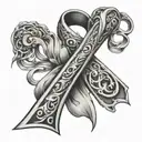 husband lung cancer ribbon wrapped tattoo design idea