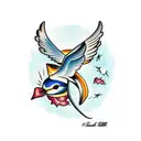 Swallow Bird tattoo design idea