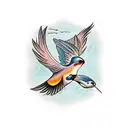 Swallow Bird tattoo design idea