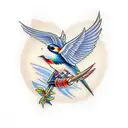 Swallow Bird tattoo design idea