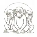 hear no evil see no evil speak no evil monkeys tattoo design idea