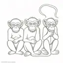 hear no evil see no evil speak no evil monkeys tattoo design idea