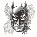 Batman mask tattoo design idea