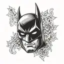 Batman mask tattoo design idea