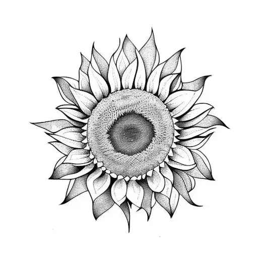 Sunflower tattoo design idea