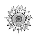 Sunflower tattoo design idea
