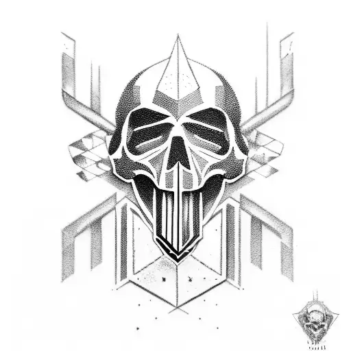 k9 police, skull, assassin's creed logo tattoo design idea