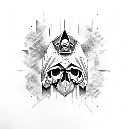 k9, skull, assassin's creed  tattoo design idea