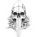 k9, skull, assassin's creed  tattoo design idea