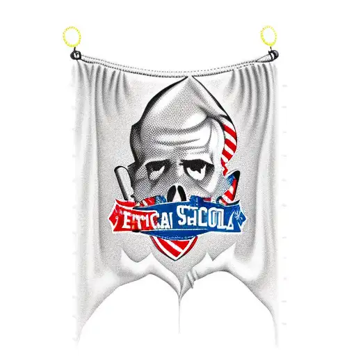 American redneck arm sleeve tattoo design idea