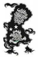 Kurdistan flag tattoo design idea