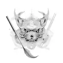 Hustle, Loyalty, respect tattoo design idea