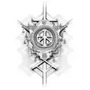 c# catholic peace tattoo design idea