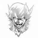 Combine elements from Yuji Itadori's Black Flash and Deku from My Hero Academia in a dynamic action pose tattoo design idea