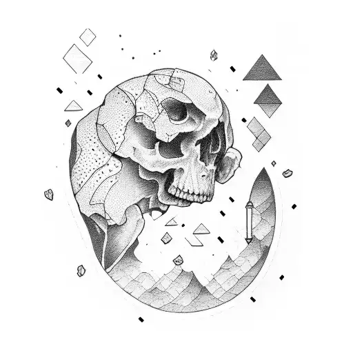 broken heart tattoo design idea