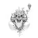 broken heart tattoo design idea