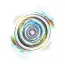 time space spiral tattoo design idea