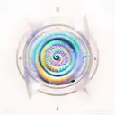 time space spiral tattoo design idea