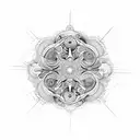 psychedelic fractals organic space tattoo design idea