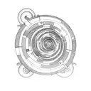 time space spiral tattoo design idea