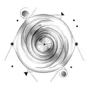 time space spiral tattoo design idea