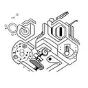 microscope tattoo design idea